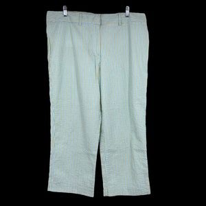 Seersucker Style Pastel Capris from Dressbarn Plus Size 18 Textured Cotton blend